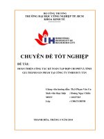 hoàn thiện công tác kế toán tập hợp chi phí và tính giá thành sản phẩm tại công ty tnhh duy tân