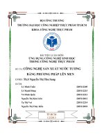 Công nghệ sản xuất nước tương bằng phương pháp lên men