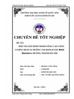 một số giải pháp nhằm nâng cao chất lượng dịch vụ buồng tại khách sạn best western mường thanh hà nội