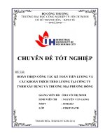 hoàn thiện công tác kế toán tiền lương và các khoàn trích theo lương tại công ty tnhh xây dựng và thương mại phương đông