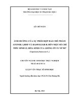 ảnh hưởng của sự phối hợp hai chế phẩm atonik 1,8dd và basfoliar-k đến một số chỉ tiêu sinh lí, hoá sinh của giống ớt f1 np 907