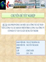 giải pháp nâng cao hiệu quả công tác kế toán tiền lương và các khoản trích theo lương tại công ty cổ phần tư vấn và xây dựng tây thành