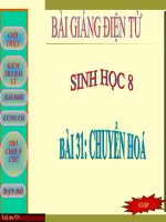 bài giảng sinh học 8 bài 32 chuyển hóa