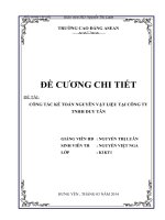 công tác kế toán nguyên vật liệu tại công ty tnhh duy tân