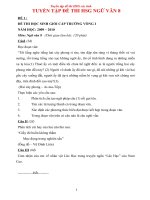 tuyển tập đề và đáp án thi hsg ngữ văn 8 tham khảo