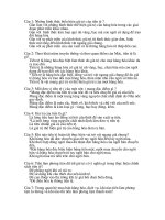 Trắc Nghiệm Lý thuyết thị trường tài chính