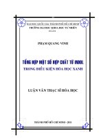 Tổng hợp một số hợp chất từ Indol trong điều kiện hóa học xanh