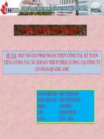 một số giải pháp hoàn thiện công tác kế toán tiền lương và các khoản trích theo lương tại công ty cổ phần quang anh