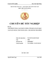giải pháp nâng cao chất lượng tín dụng ngắn hạn tại nhtmcp hàng hải - chi nhánh thái bình