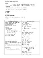 giáo án dạy thêm lớp 8 môn toán bồi dưỡng học sinh trung bình yếu