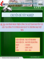 giải pháp hoàn thiện công tác kế toán nguyên vật liệu tại công ty cổ phần sản xuất và thương mại việt tiến