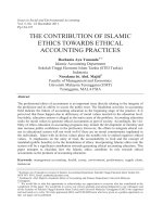 the contribution of islamic ethics towards ethical accounting practices