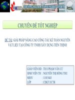 giải pháp nâng cao công tác kế toán nguyên vật liệu tại công ty tnhh xây dựng tiến thịnh