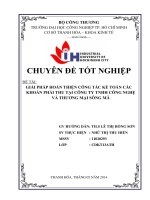 giải pháp hoàn thiện công tác kế toán các khoản phải thu tại công ty tnhh công nghệ và thương mại sông mã