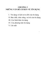 Bài giảng  Những vấn đề cơ bản về tín dụng