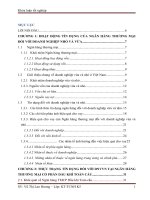 giải pháp nâng cao hiệu quả tín dụng đối với các doanh nghiệp nhỏ và vừa tại ngân hàng tmcp dầu khí toàn cầu – chi nhánh ba đình