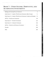fixed income, derivative,and alternative investments