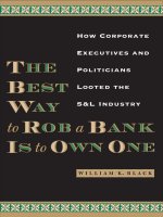 the best way to rob a bank is t - william k. black