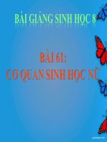 bài giảng sinh học 8 bài 61 cơ quan sinh dục nữ