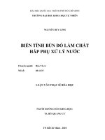 Biến tính bùn đỏ làm chất hấp phụ xử lý nước