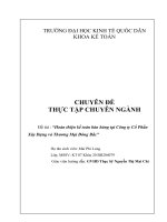 hoàn thiện kế toán bán hàng tại công ty cổ phần xây dựng và thương mại đông bắc