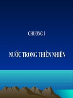 giáo trình địa chất thủy văn đại cương chương 1 nước trong thiên nhiên