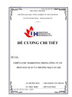 đề cương chiến lược marketing trong công ty cổ phần sản xuất và thương mại cát lợi
