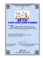 skkn một số biện pháp dạy học nhằm nâng cao chất lượng giảng dạy môn toán lớp4