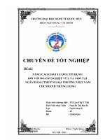 nâng cao chất lượng tín dụng đối với doanh nghiệp vừa và nhỏ tại ngân hàng tmcp ngoại thương việt nam – chi nhánh thăng long