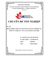 hoàn thiện công tác kế toán tài sản cố định tại công ty tnhh tư vấn và xây dựng nam thọ