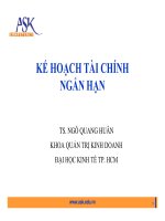 kế hoạch tài chính ngắn hạn