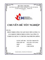 bài số 2 hoàn thiện công tác kế toán tiền lương và các khoàn trích theo lương tại công ty tnhh xây dựng và thương mại phương đông