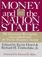 dowd & timberlake - money and the nations state; the financial revolution, government and the world monetary system (1998)