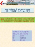 giải pháp hoàn thiện công tác kế toán nợ phải thu phải trả tại tnhh xây dựng và thương mại phương đông
