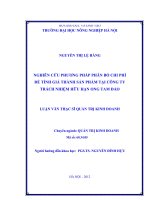 Nghiên cứu phương pháp phân bổ chi phí để tính giá thành sản phẩm tại công ty trách nhiệm hữu hạn ong tam đảo