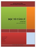 Tiểu luận đề tài Độc tố tâm lý