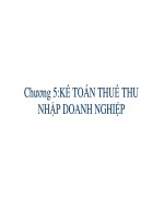 kế toán thuế thu nhập doanh nghiệp