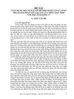 ỨNG DỤNG MỘT SỐ BÀI TẬP BỔ TRỢ NHẰM NÂNG CAO KỸ THUẬT GIAI ĐOẠN GIỮA QUÃNG CỦA MÔN CHẠY 100M NAM HỌC SINH KHỐI 11