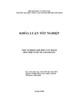 Thử nghiệm chế biến sản phẩm hỗn hợp nước nổi và chanh leo