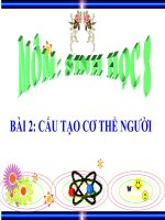 bài giảng sinh học 8 bài 2 cấu tạo cơ thể người