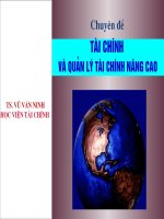 chuyên đề tài chính và quản lý tài chính nâng cao