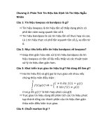 đề cương môn lý thuyết truyền tin (lý thuyết thông tin)