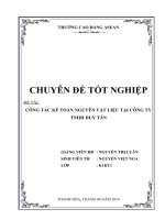 công tác kế toán nguyên vật liệu tại công ty tnhh duy tân
