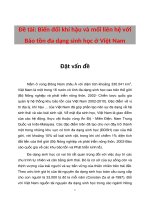 Biến đổi khí hậu và mối liên hệ với Bảo tồn đa dạng sinh học ở Việt Nam