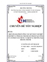 một số giải pháp công tác kế toán tập hợp chi phí và tính giá thành sản phẩm tại công ty  xây dựng và dịch vụ  hoàng  thành