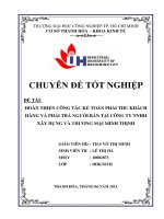 hoàn thiện công tác kế toán phải thu khách hàng và phải trả người bán tại công ty tnhh xây dựng và thương mại minh thịnh