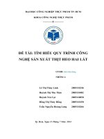 Tìm hiểu quy trình công nghệ sản xuất thịt heo hai lát