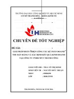 giải pháp hoàn thiện công tác kế toán doanh thu bán hàng và xác định kết quả kinh doanh tại công ty tnhh mvt thành công