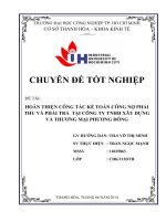hoàn thiện công tác kế toán công nợ phải thu và phải trả  tại công ty tnhh xây dựng và thương mại phương đông