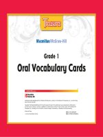 treasures oral vocabulary cards grade 1